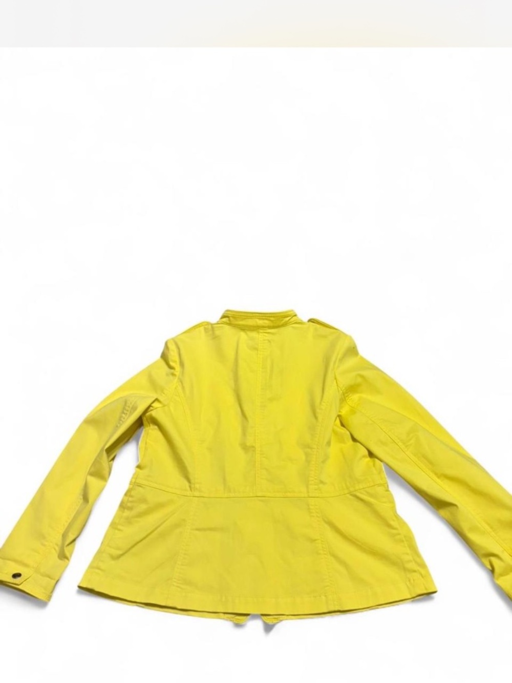 Talbots Utility Jacket, Sunshine Yellow, Stretch Blend, Sz 12 - Picture 4 of 7